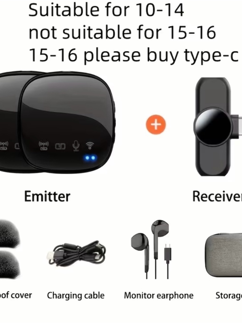 Unique Portable Microphone, for iOS Wireless Lapel Mic lightning ⚡️ plug input